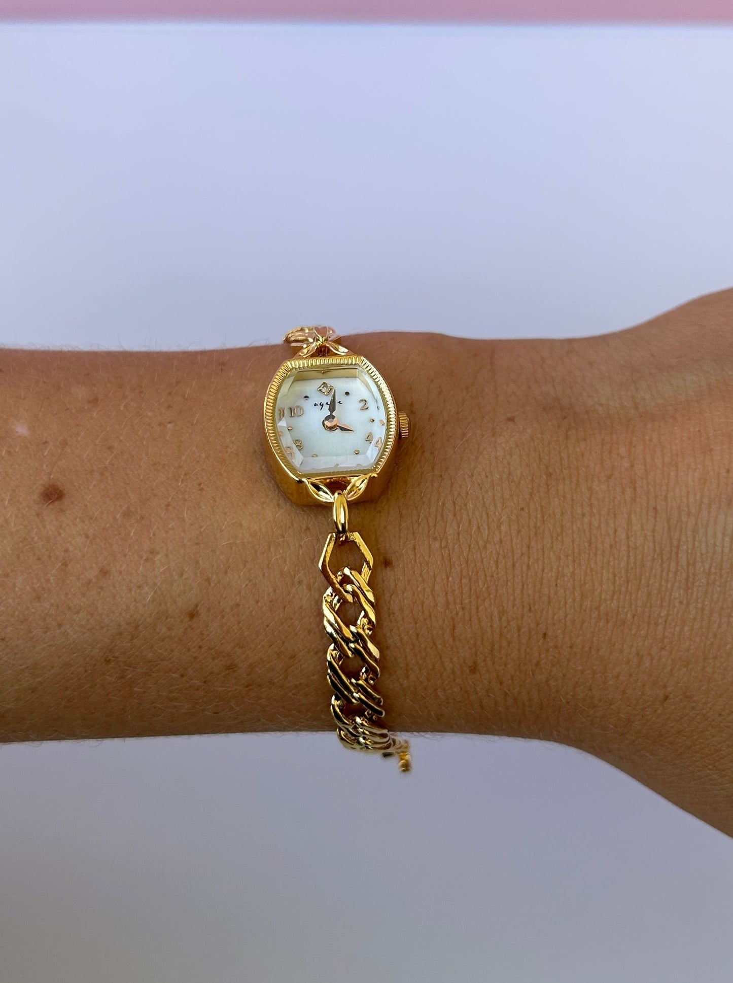 Gold Vintage Dainty Women Watch Small Face Barcelona