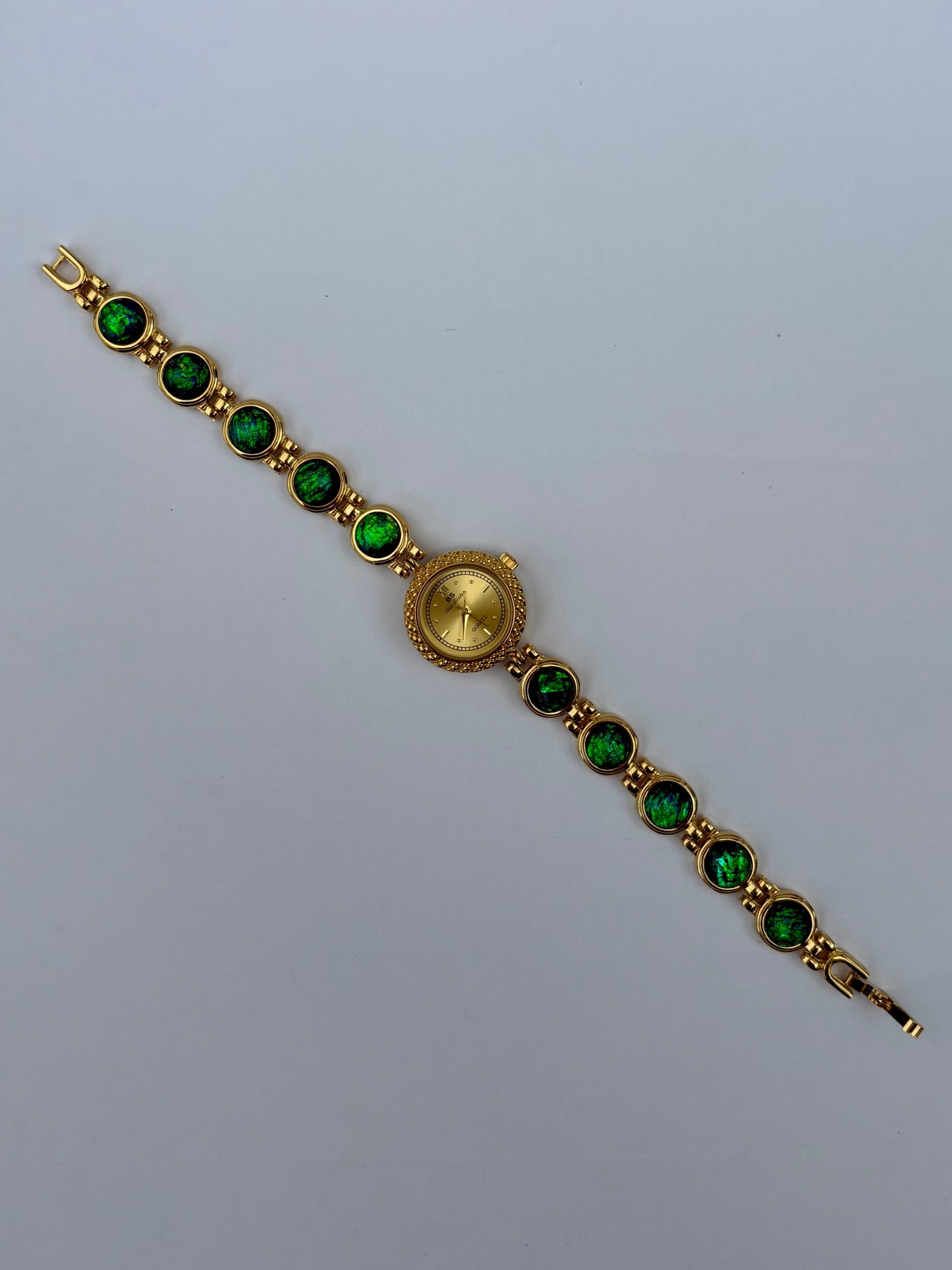 Emerelle Green Gold Toned Women’s Watch Vintage Inspired