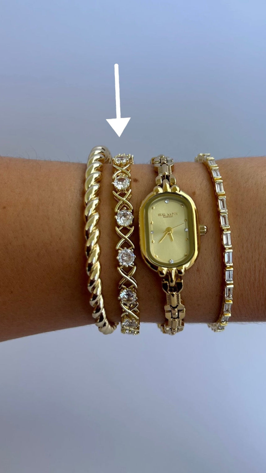 Cece Gold Toned Diamond Detail Bracelet