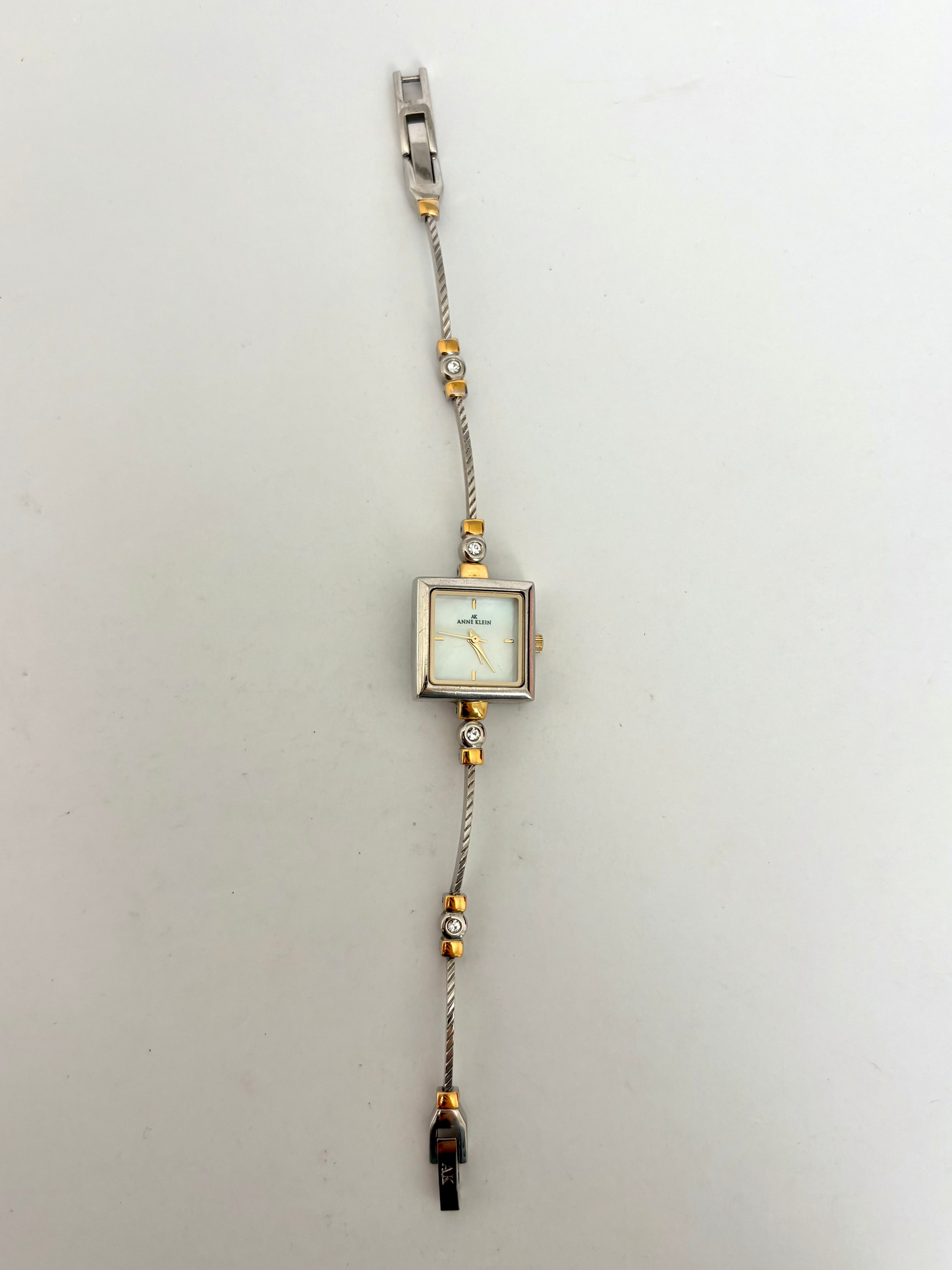 Rare Vintage Dainty Two Toned Square Dial Womens Watch