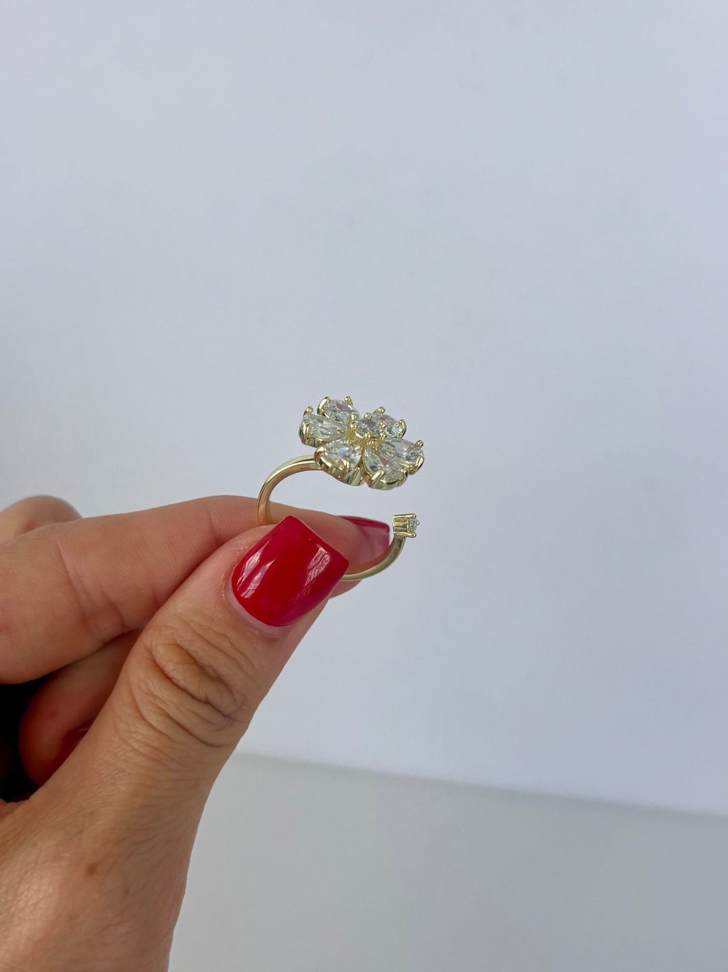 Flower Worry Ring Gold