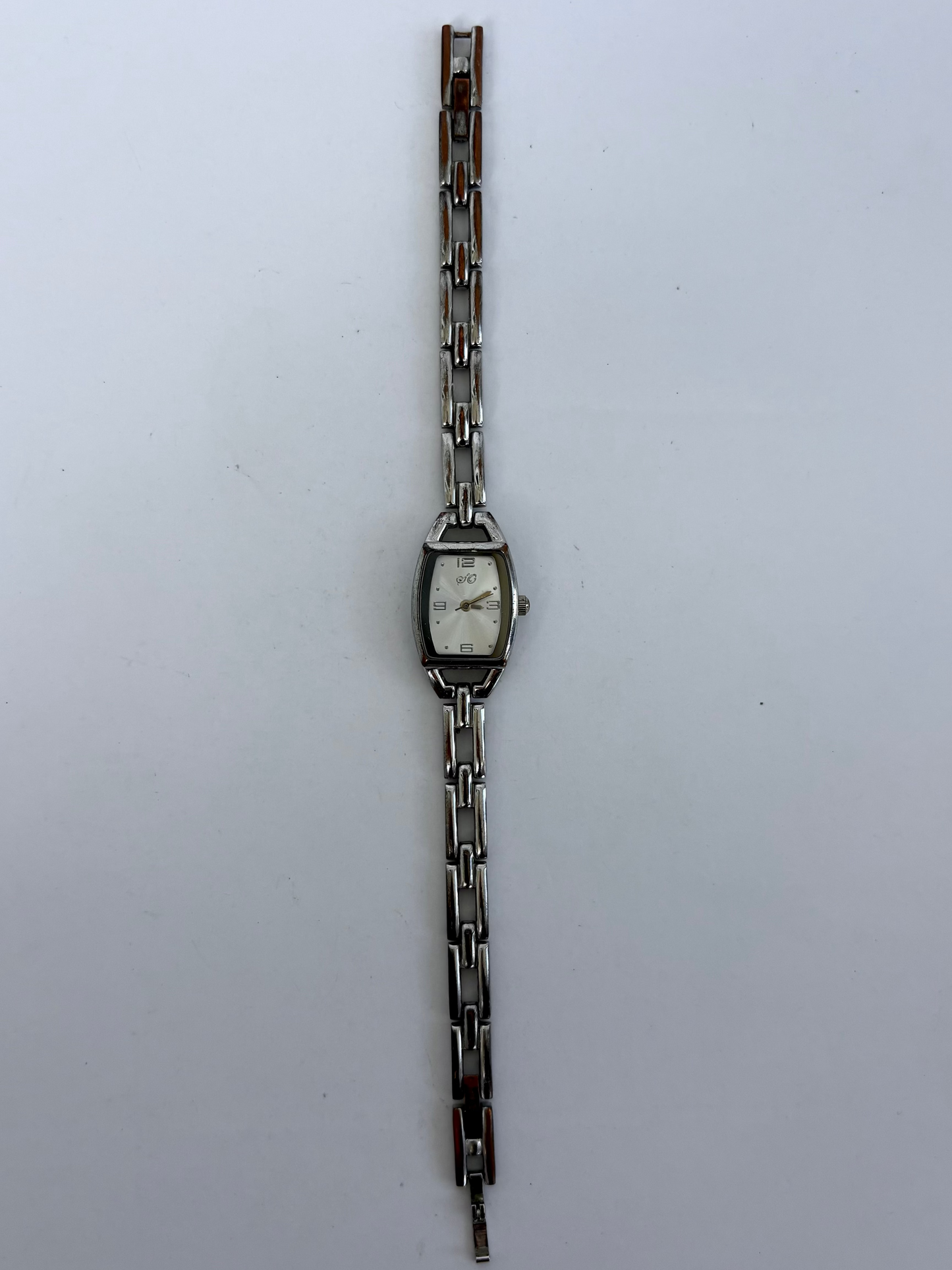Rare Vintage Rectangle Dial Silver Womens Watch