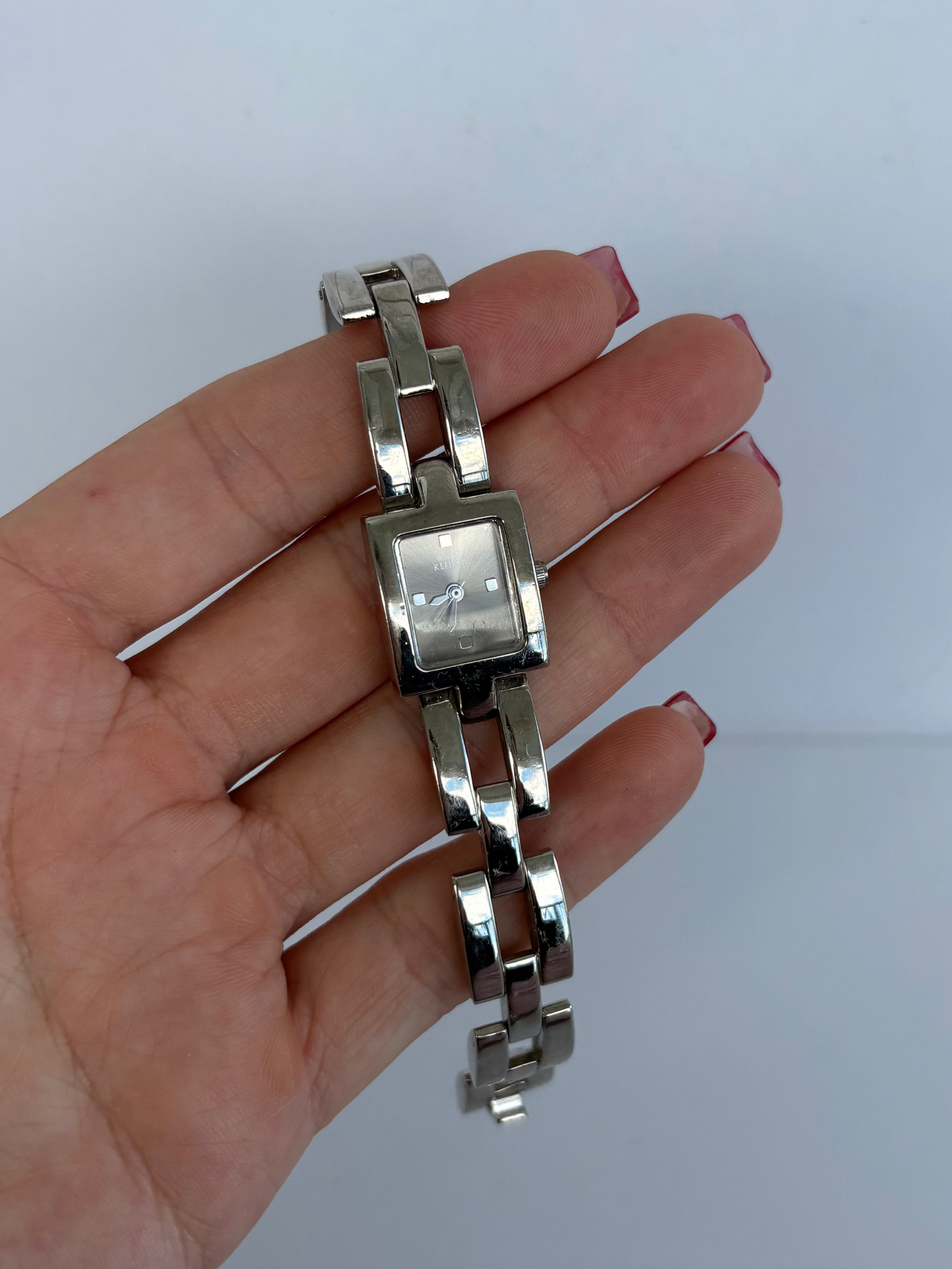 Rare Vintage Grey Dial Silver Watch
