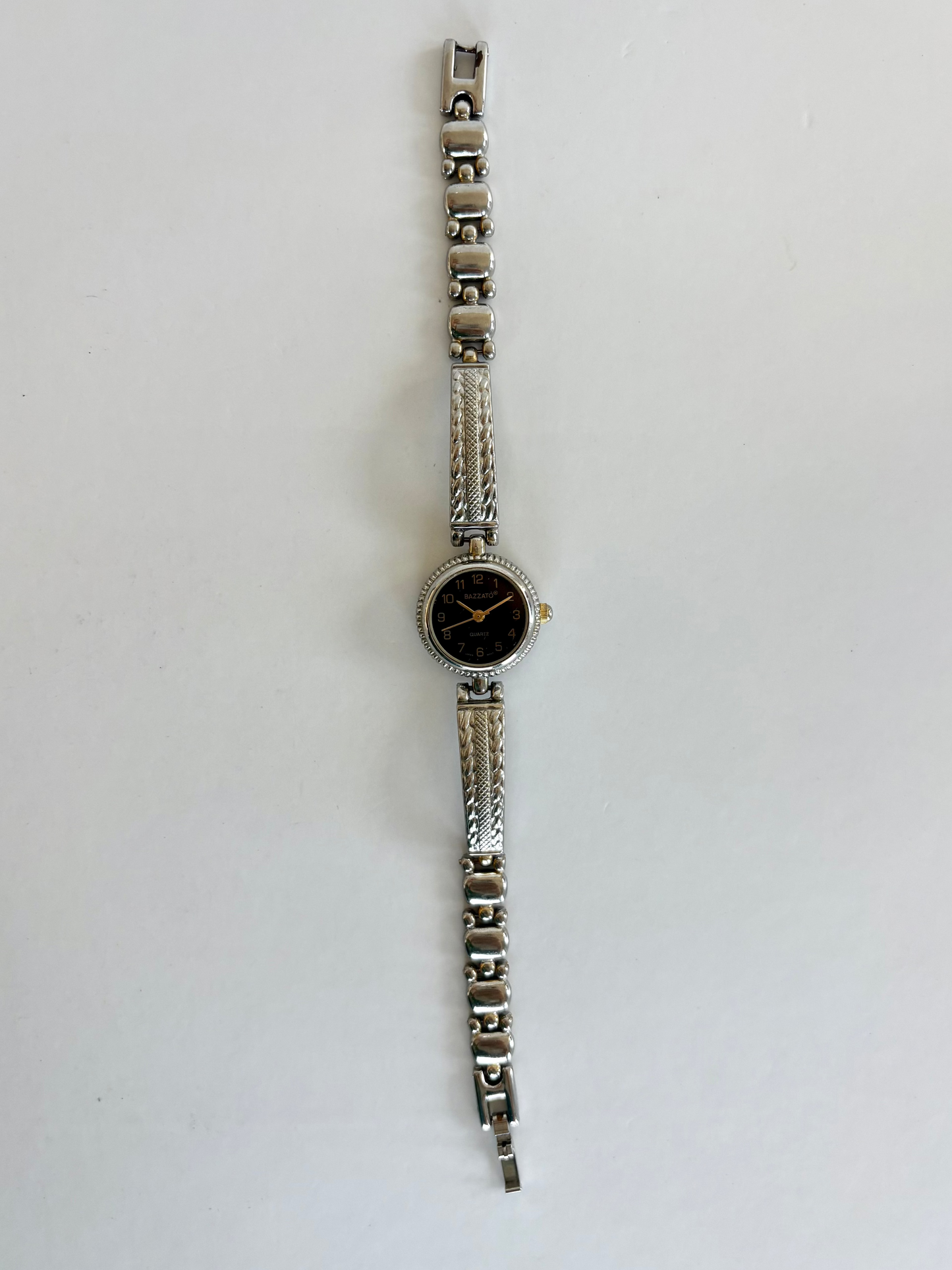 Rare Vintage Silver with Gold Detail Bazzato Womens Watch