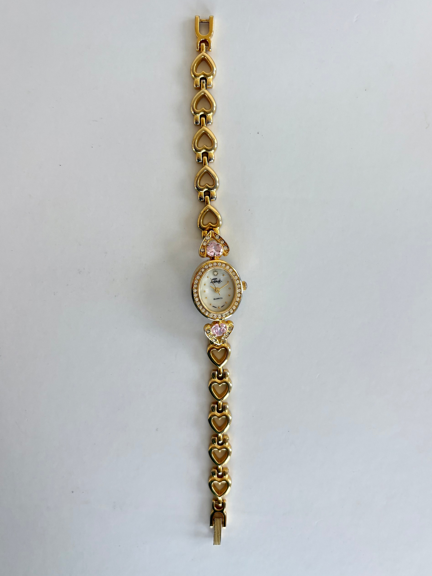 Rare Vintage Faberge Gold Pink Gem Womens Watch - sell for $300-$700
