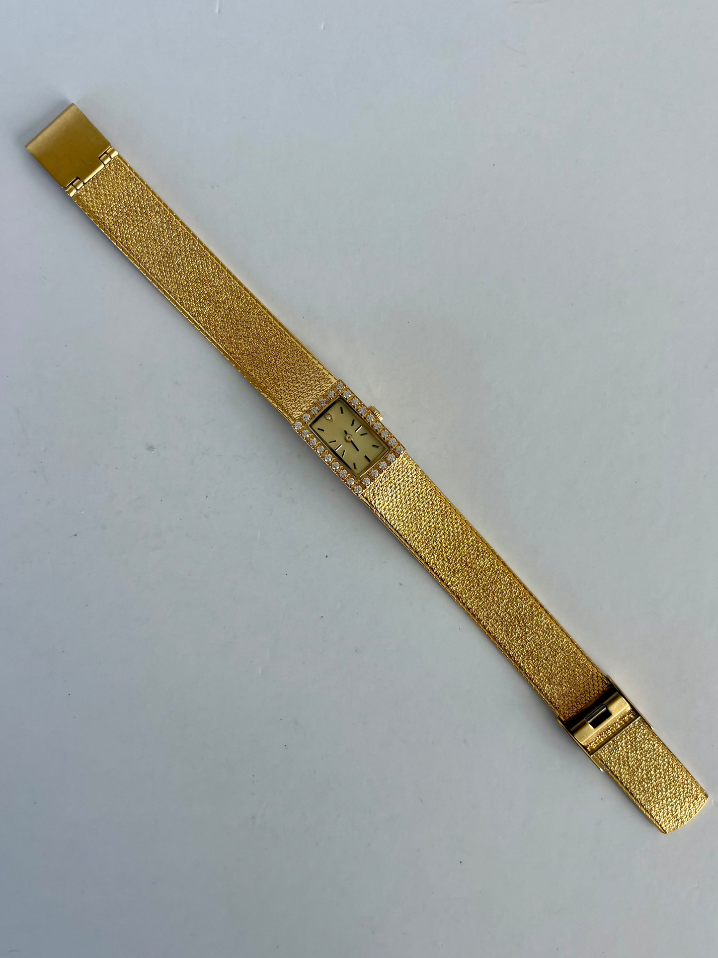 Vintage Gold Brass Rectangle Small Face Watch
