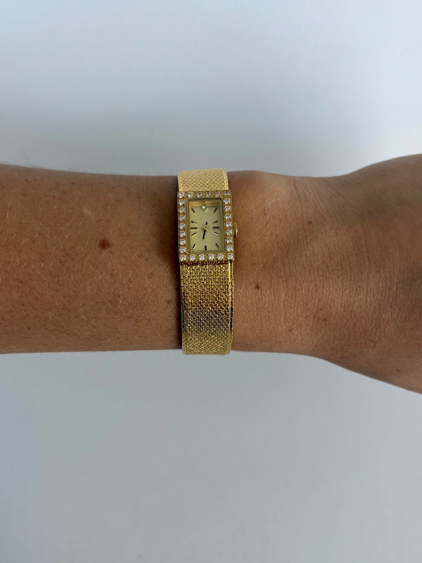 Vintage Gold Brass Rectangle Small Face Watch