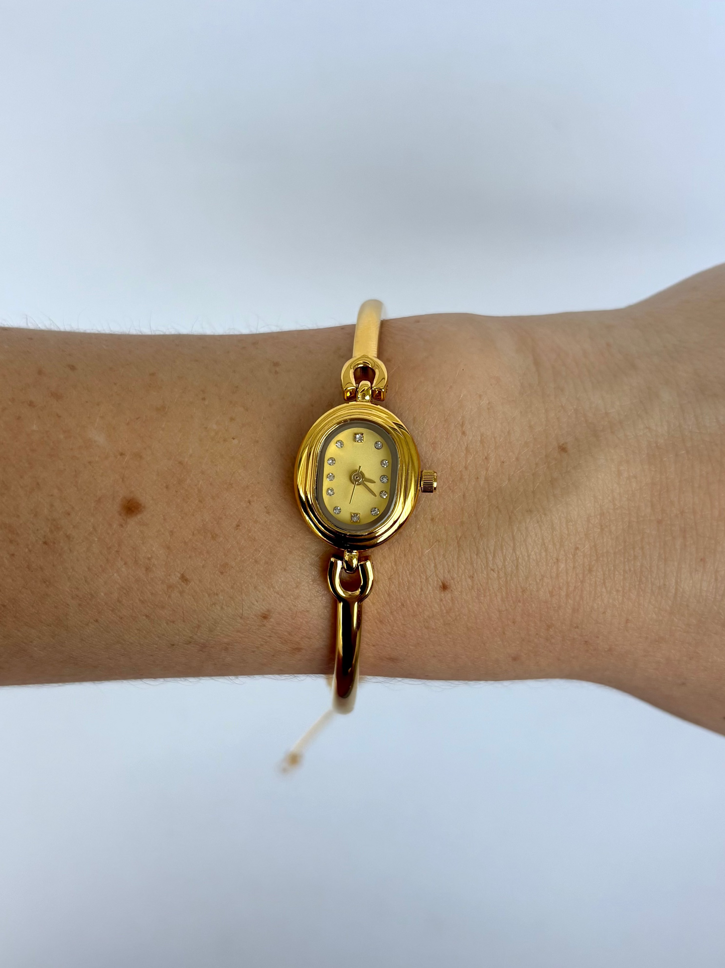 Dainty Minimalist Tiny Face Gold Womens Watch
