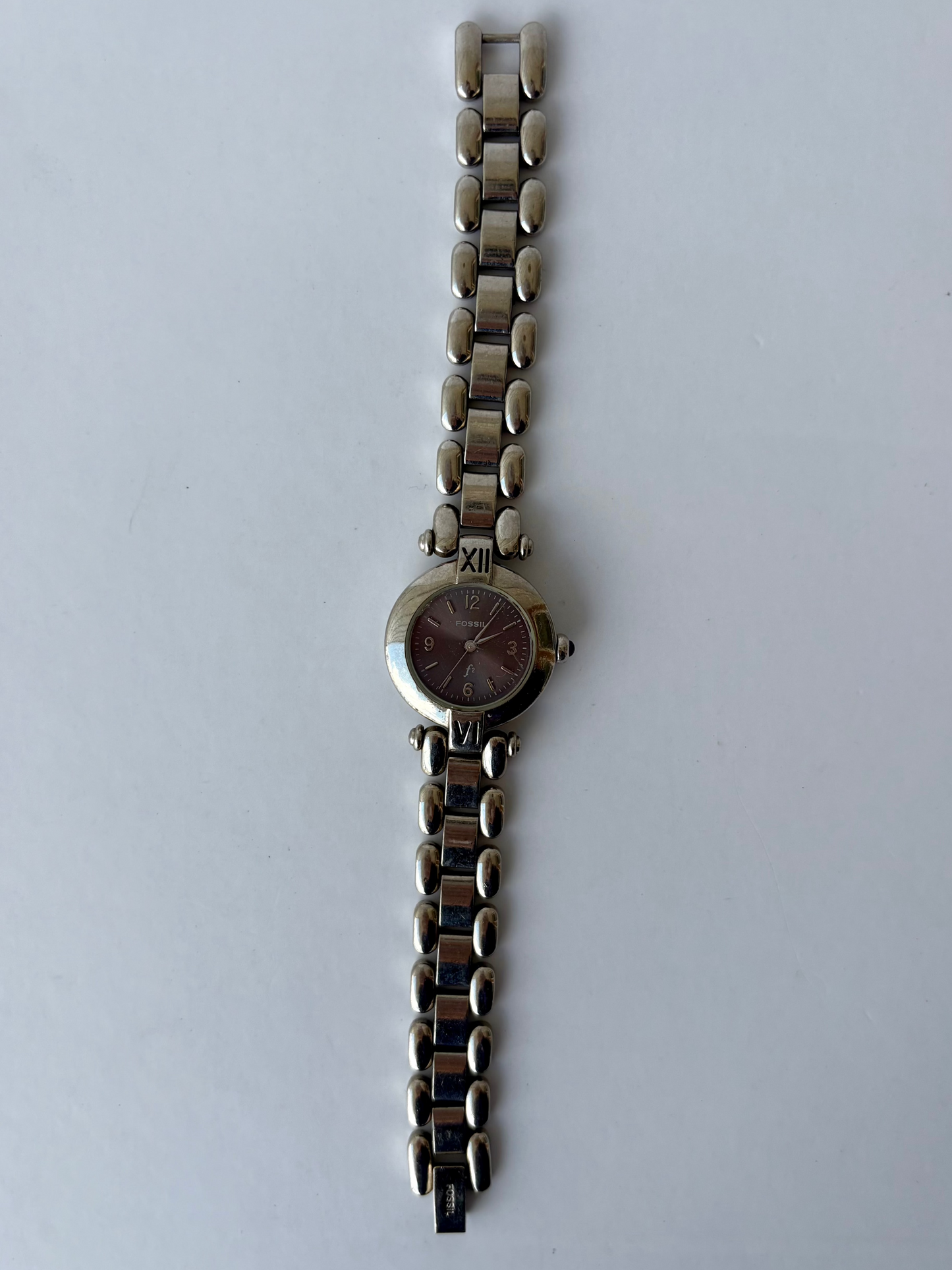 Rare Vintage Midnight Circle Silver Toned Womens Watch