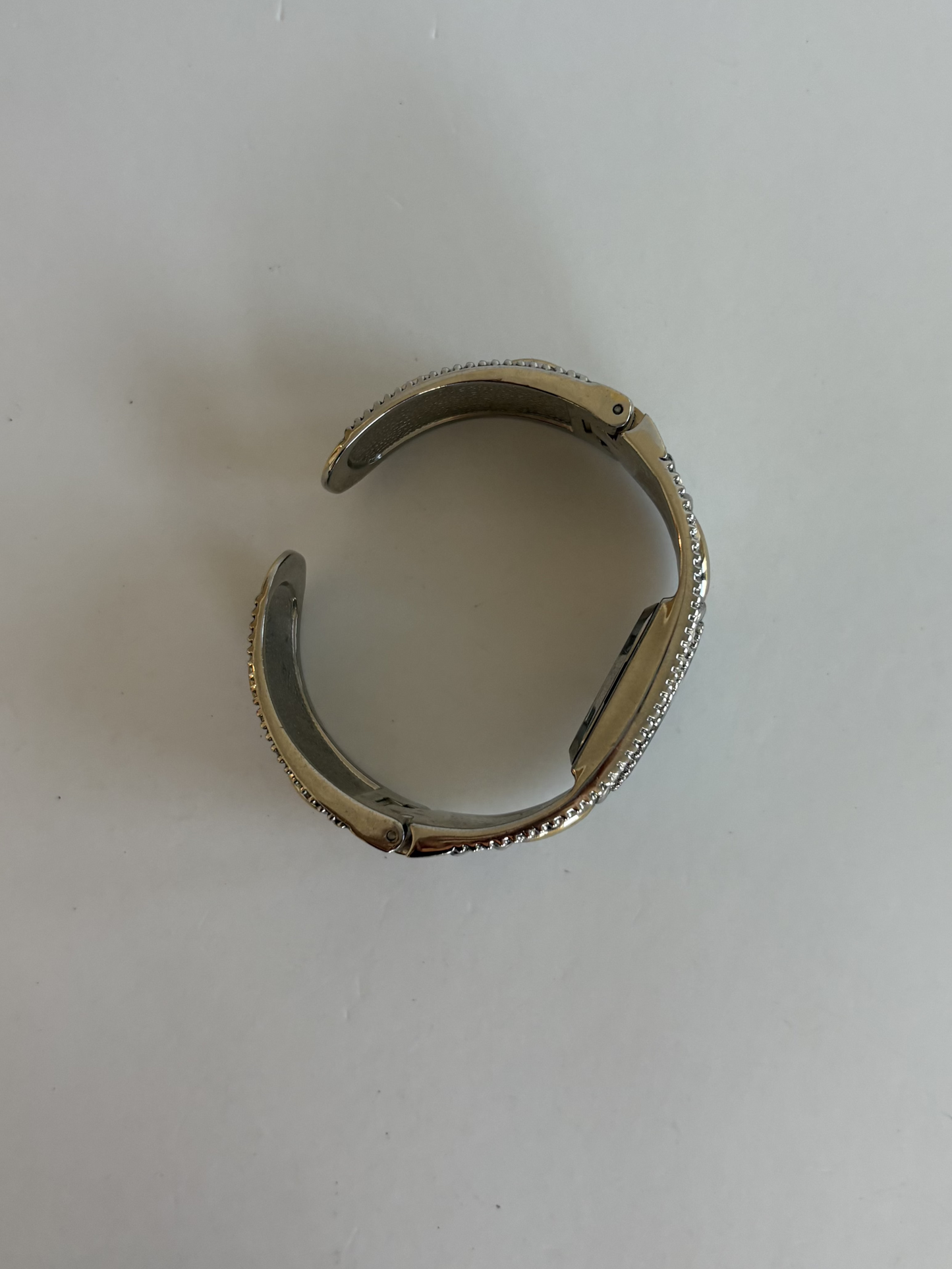 Rare Vintage Statement Gold & Silver Two Toned Face Womens Watch