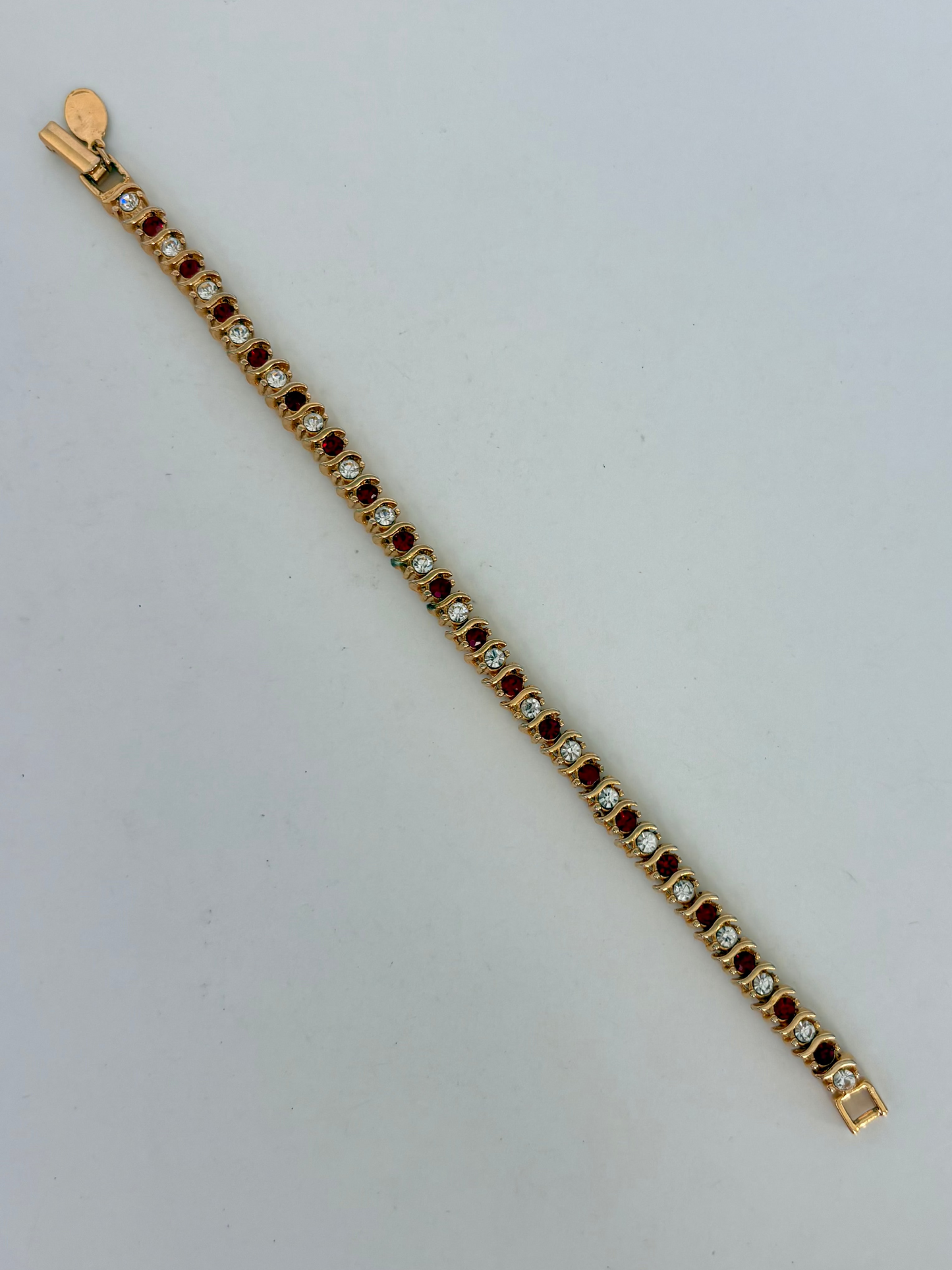 Rare Vintage Gold with Red Rubies Bracelet