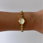 Jo Jasmine Vintage Blue Diamond Gold Women’s Watch Dainty