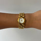 Rare Vintage Chunky Statement Gold Womens Watch