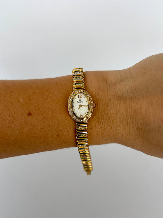 Rare Vintage Dainty Belle Ame Womens Watch Wristwatch Gold Toned