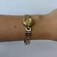 Rare Vintage Paris Two Toned Silver & Gold Details Womens Watch