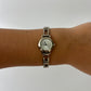 Vintage Rare Modern Round Face Womens Silver Watch