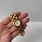 Rare Vintage Chunky Statement Gold Womens Watch