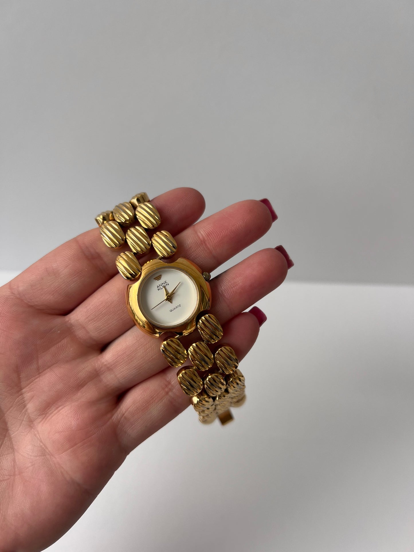 Rare Vintage Chunky Statement Gold Womens Watch