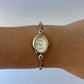 Rare Vintage Oval Black Accent Dainty Womens Watch