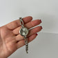 Vintage Rare Braided Band Round Face Silver Womens Watch