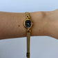 Rare Vintage Dainty Small Face Gold Watch with Black Dial