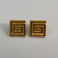 Waterproof 18k Gold Statement Earrings Square