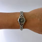 Rare Vintage Black Dainty Womens Watch Wristwatch Silver