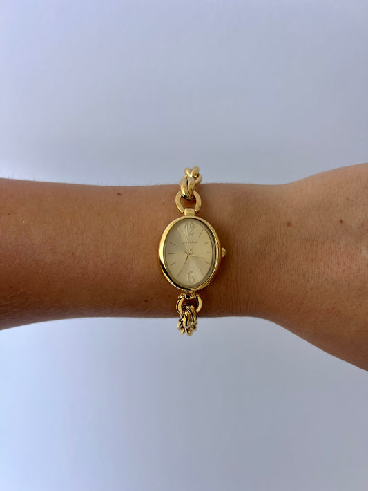 Oval Dreamy Dainty Vintage Minimalist Gold Womens Watch