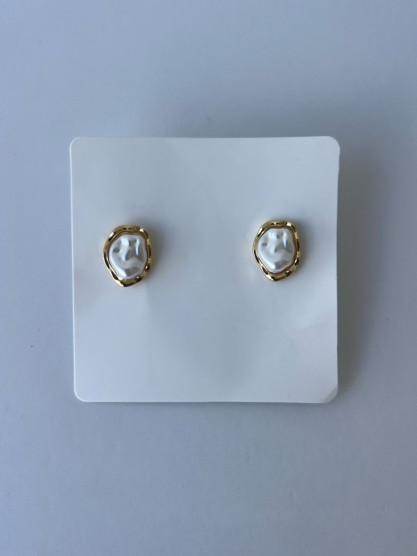 Pearl Gold Stud Earrings