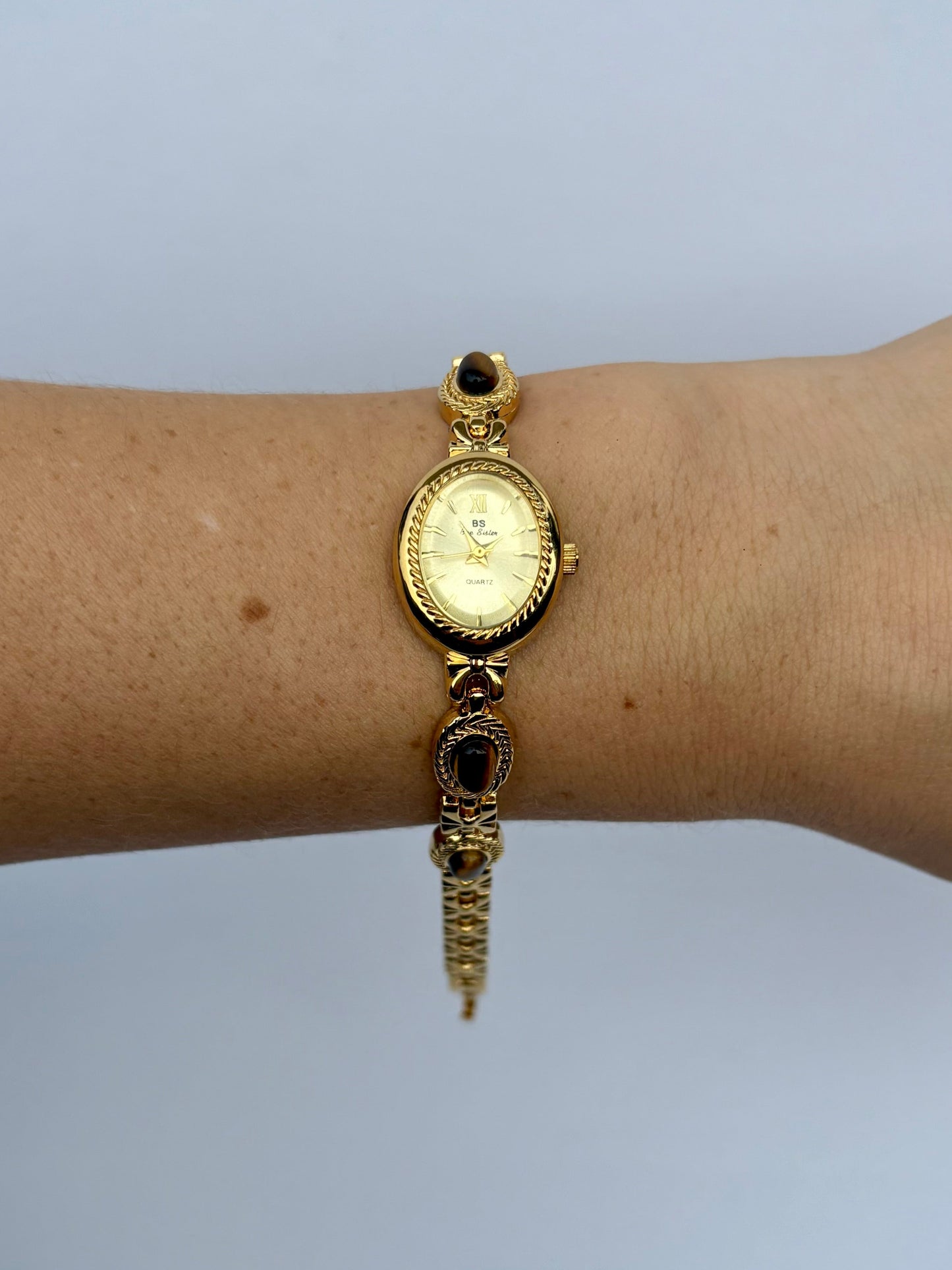 Dainty Brown Gorgeous Gold Womens Watch Small Face