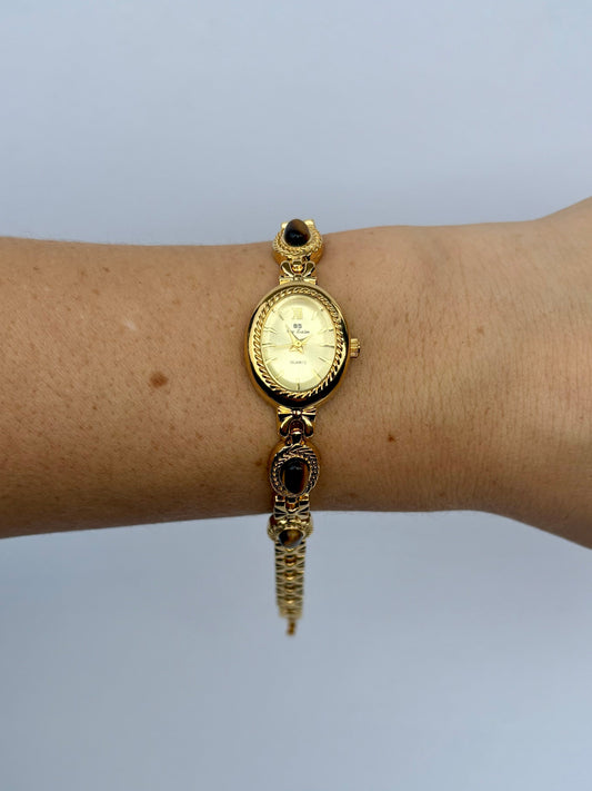 Dainty Brown Gorgeous Gold Womens Watch Small Face