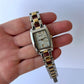 Rare Vintage Relic Rectangle Two Toned Gold/Silver Dainty Womens Watch Wristwatch