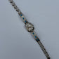 Rare Vintage Turquoise Silver Toned Dainty Womens Watch Wristwatch