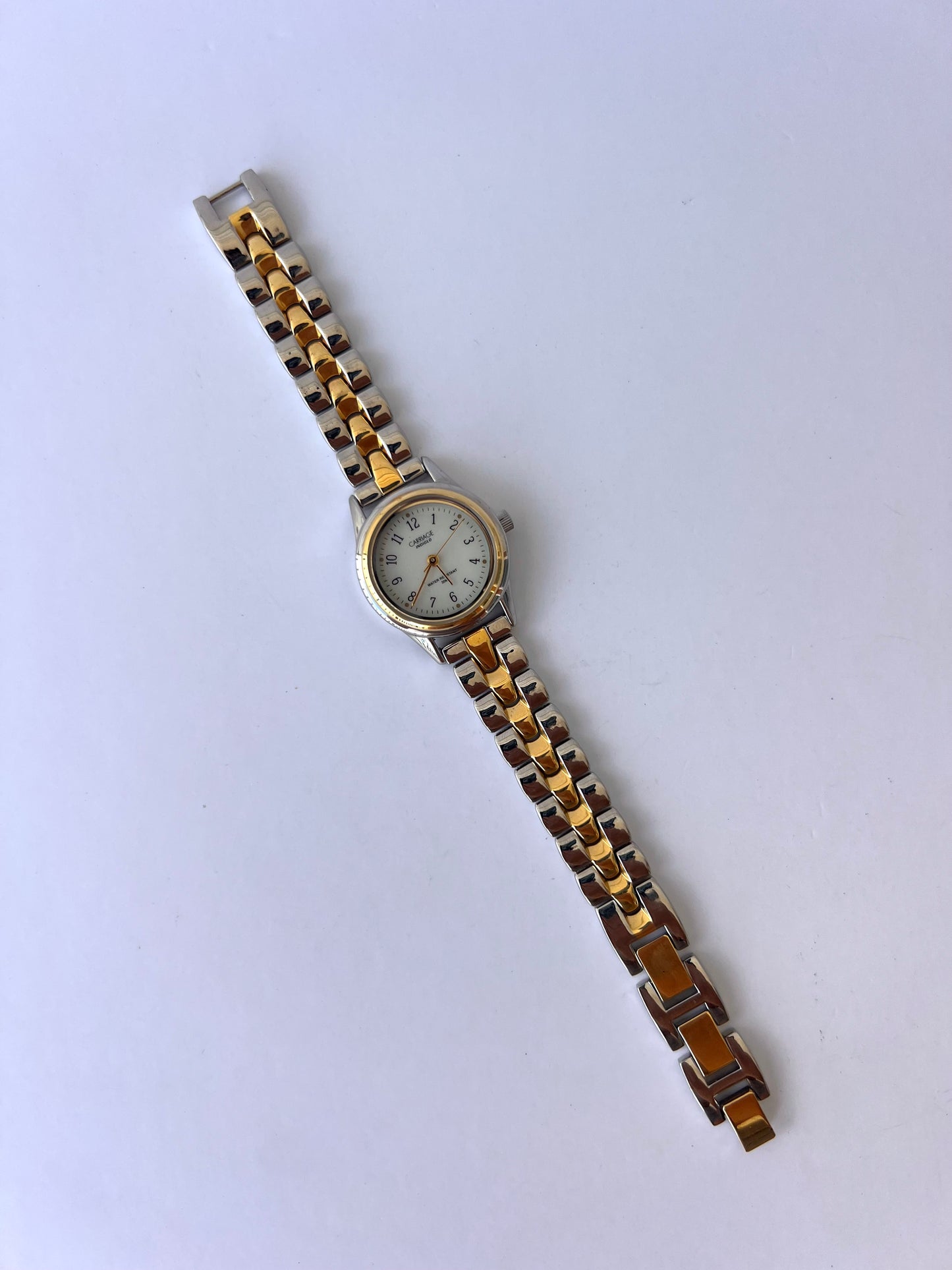 Rare Vintage Vanilla Two Toned Gold/Silver Dainty Womens Watch Wristwatch