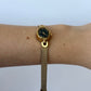 Rare Vintage Dainty Small Face Gold Watch with Black Dial