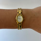 Rare Vintage Silk Womens Watch Wristwatch Gold Tone