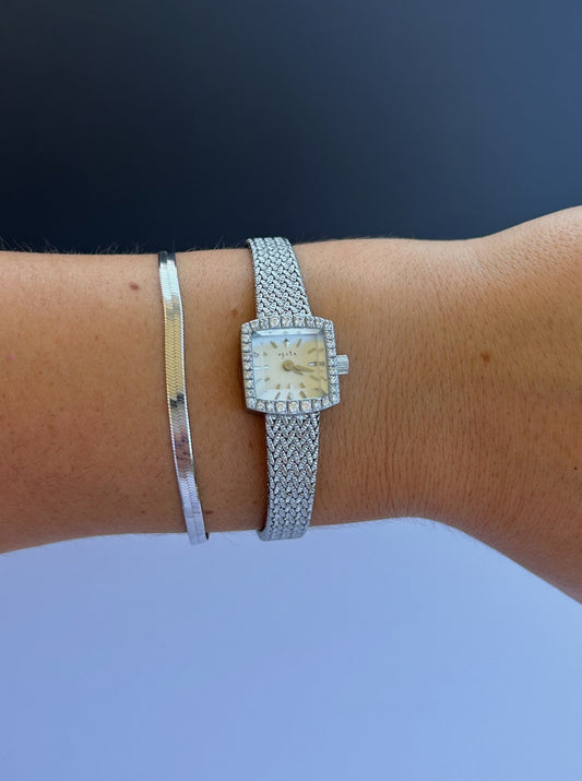 Square Silver Tone Watch