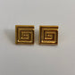 Waterproof 18k Gold Statement Earrings Square