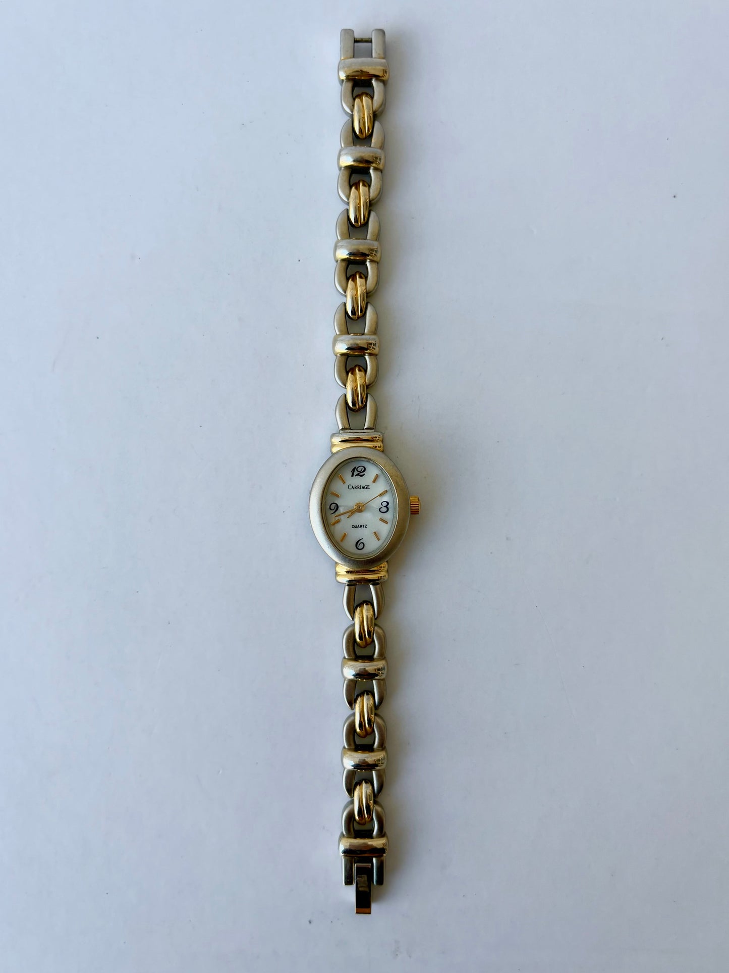 Rare Vintage Silver Toned with Gold Accents Two Toned Womens Watch