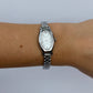Oval White Vintage Minimalist Silver Womens Watch Small Face