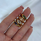 Horizontal Diamond 18k Gold Ring