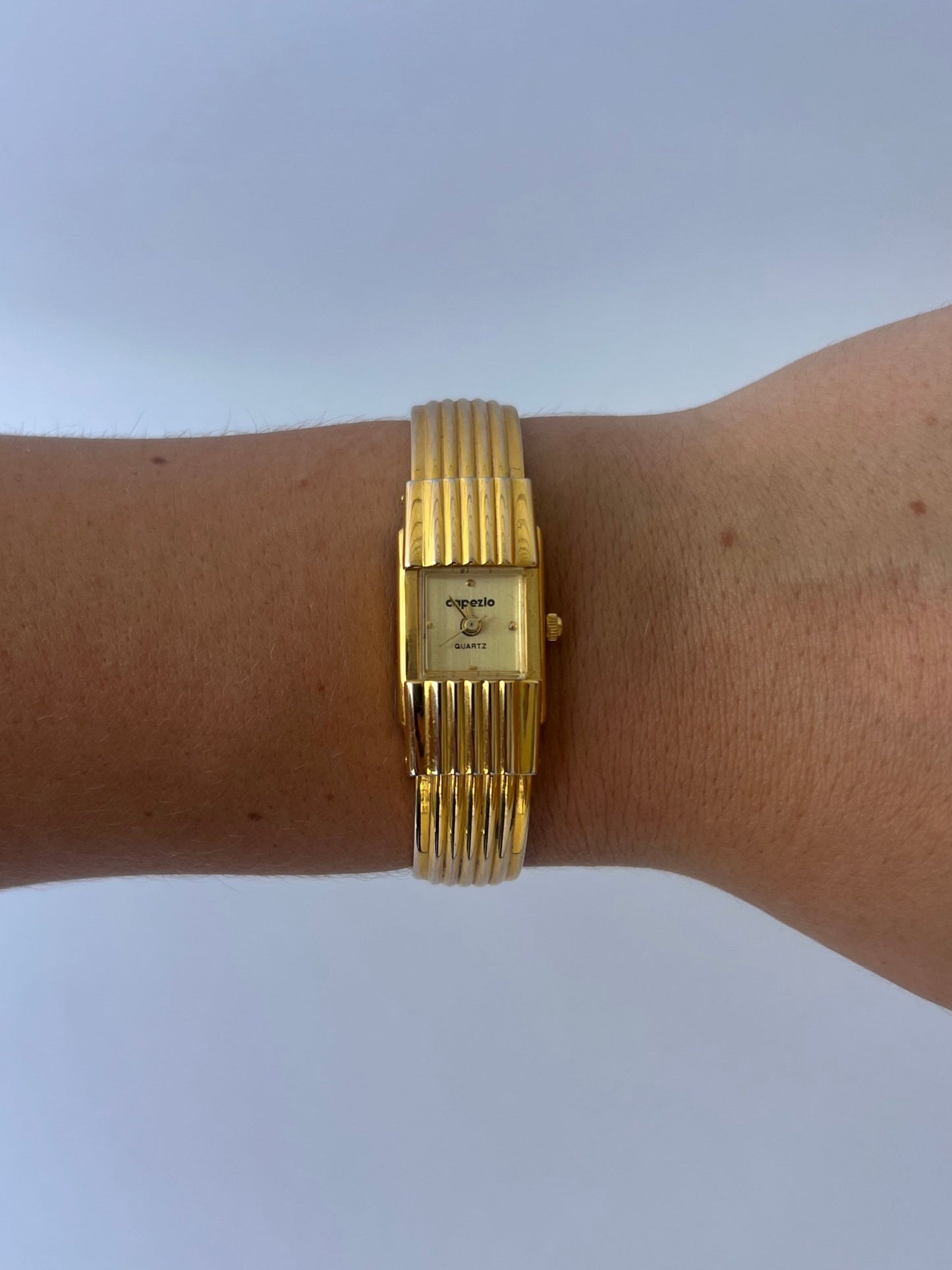 Rare Gold Bangle Bracelet Watch Small Face