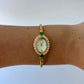 Fairy Green Womens  Vintage Quartz Watch Wristwatch Gold tone