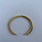 Waterproof 18k Gold Bracelet Cuff Swirl Solid