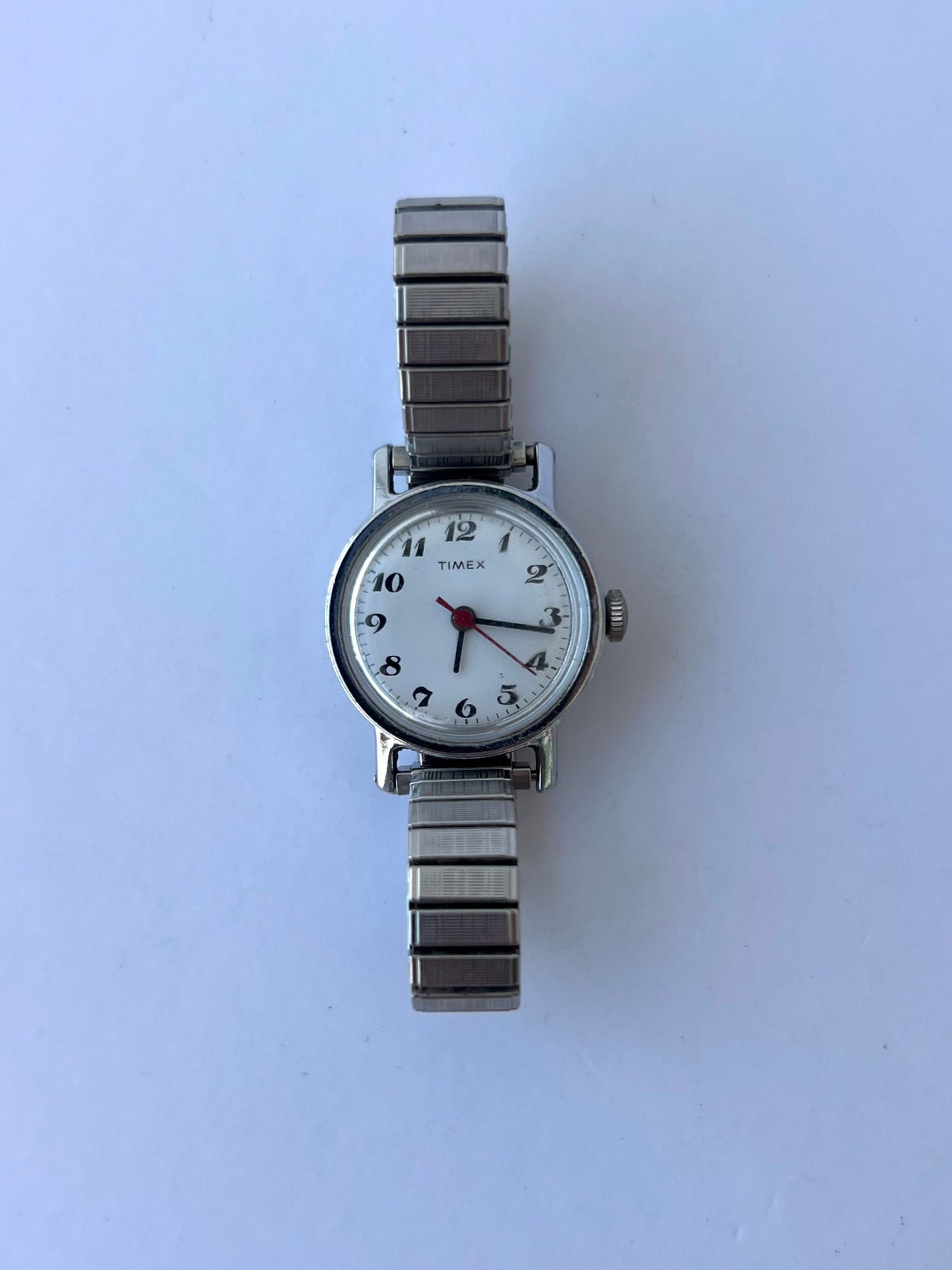 Rare Vintage Timex III Silver Dainty Womens Watch Wristwatch