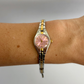 Rare Vintage Pink Detail Gold Womens Watch