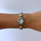 Vintage Pearl Drop Silver Womens Watch Dainty Small Face