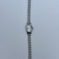 Oval White Vintage Minimalist Silver Womens Watch Small Face