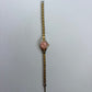 Rare Vintage Pink Detail Gold Womens Watch