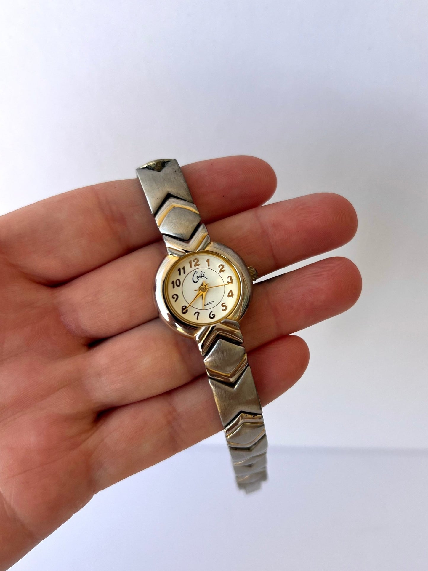 Rare Vintage Secret Two Toned Gold/Silver Dainty Womens Watch Wristwatch